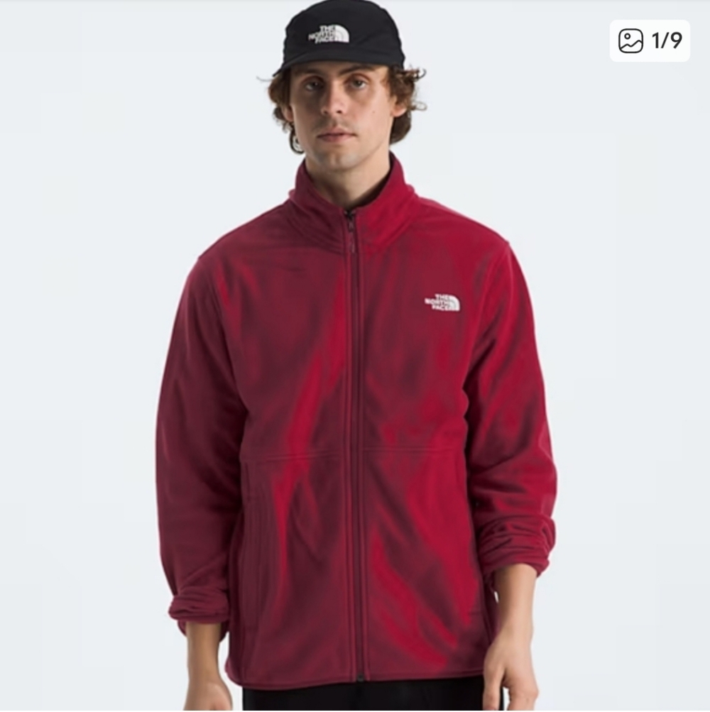 The North Face Men's Deep Red Performance Jacket, Full Zip, Men's Size Medium‎